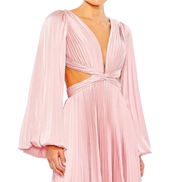MAC DUGGAL Long Sleeve Cut Out Gown in Pink Size US 2 - Picture 14 of 16